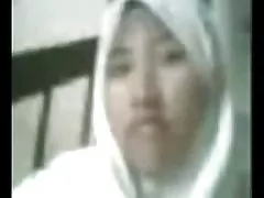 Indonesien-hijab hijab kiss och klämde