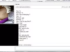 Chatroulette kåt tjej med fina bröst och mastobation