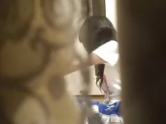 Fönster peep på japanska tandhygienist student